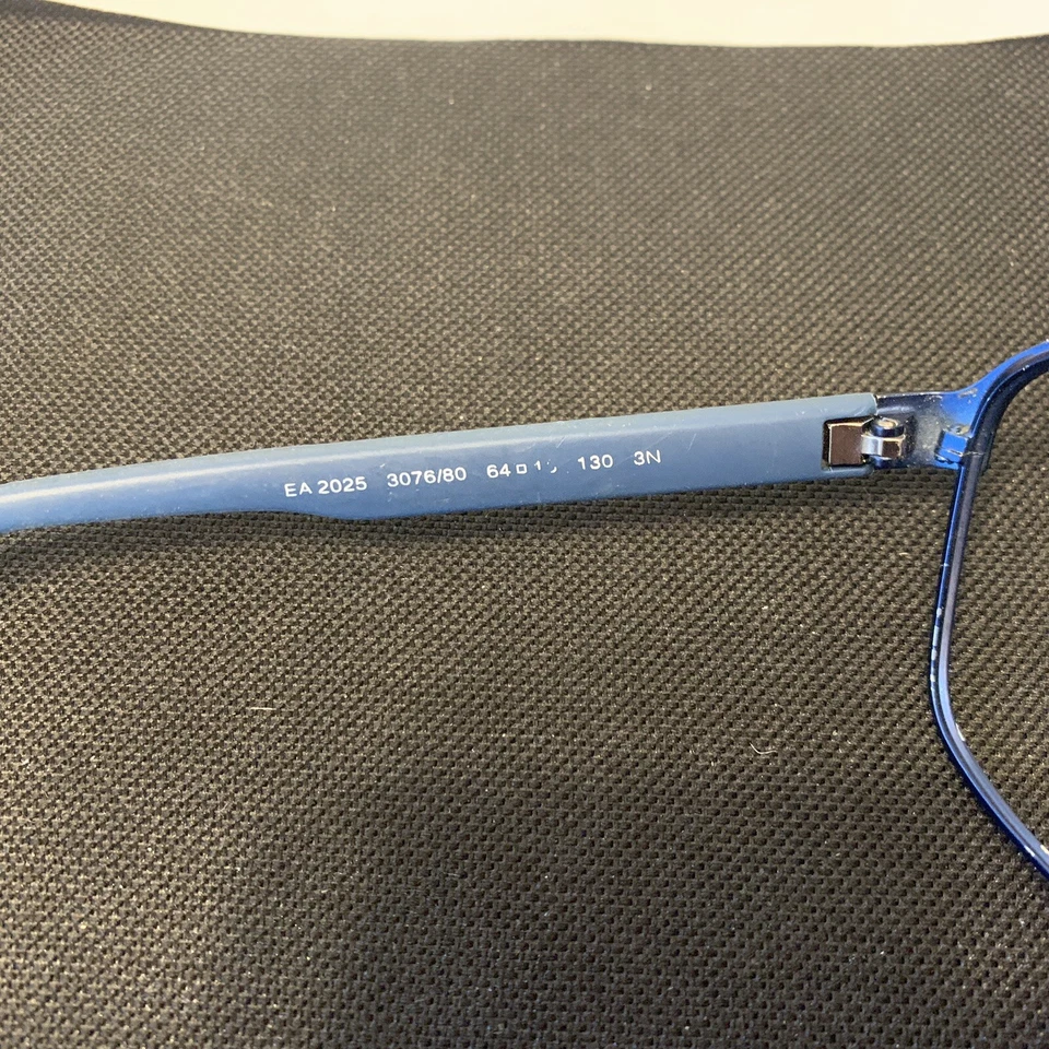 Очки солнцезащитные Emporio Armani EA2025 3076/80 синие авиаторы двойная мостовая оправа G410 - Изображение 4 из 4