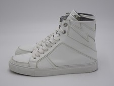 Size 37 - Zadig Voltaire High Flash Sneakers White Leather High Tops