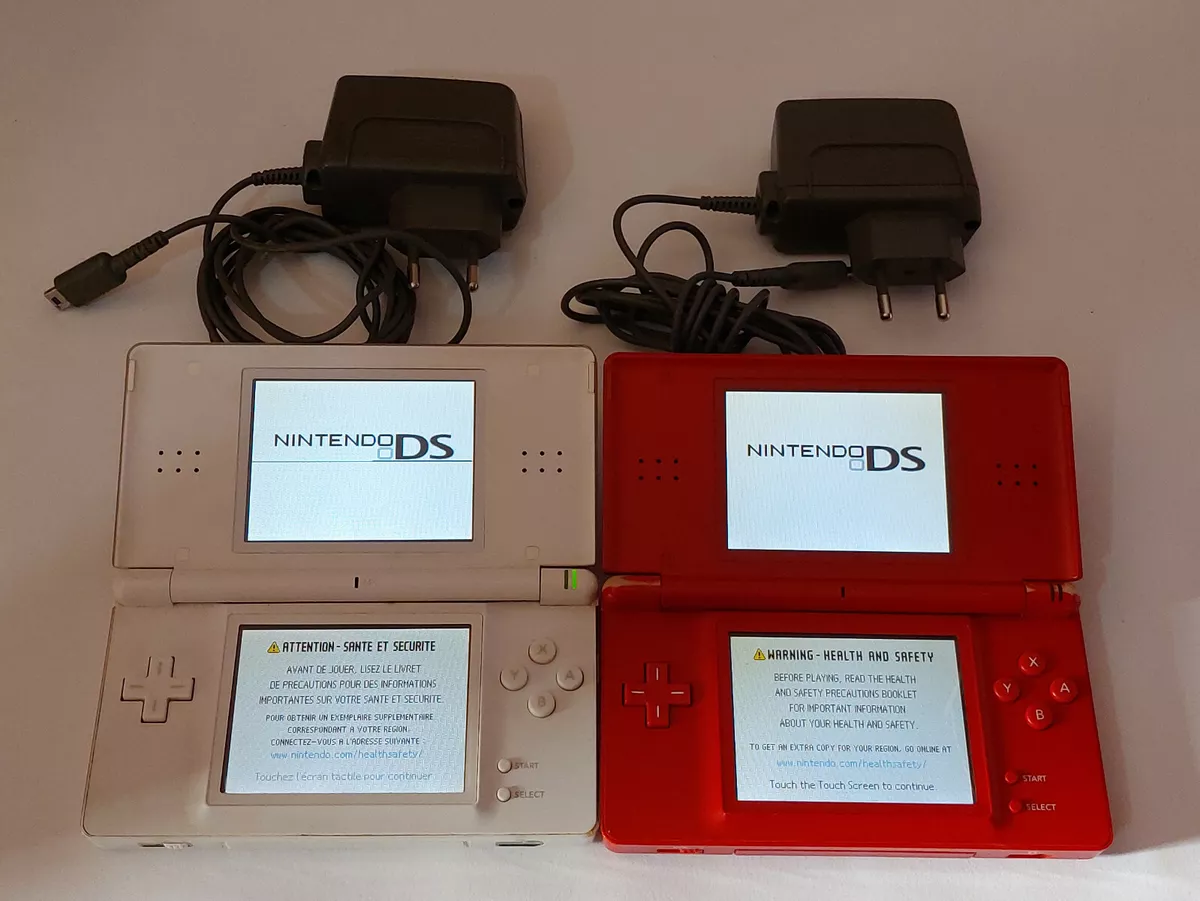 lot 3 Nintendo DS lite dsi red white blue with charger Used Tested Works