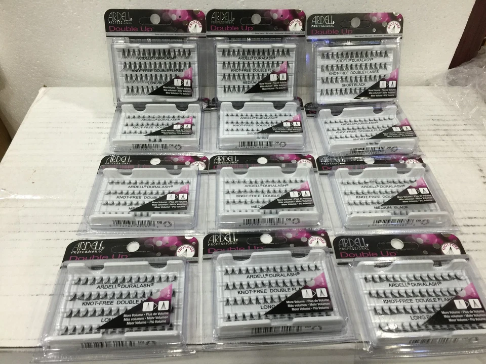 Lot 10 Ardell Double Individual Double up Eyelashes knot-free Long Medium Short - Image 1 of 1