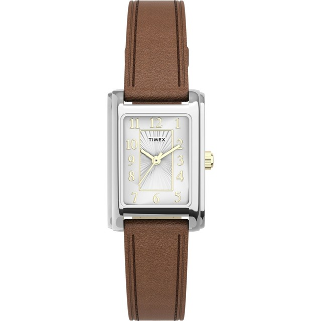 Timex TW2U06100, Women's Brown Leather Rectangle Watch, Meriden eBay