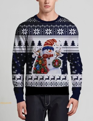 Mens Christmas Xmas Jumper Sweater Novelty Football Jumpers