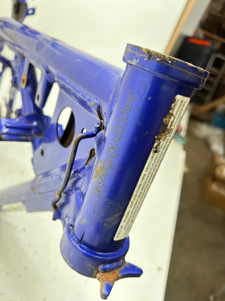 Yamaha TTR125 L ttr 125 l 2006 06 cuadro principal carrocería conjunto chasis azul Foto 2 de 4