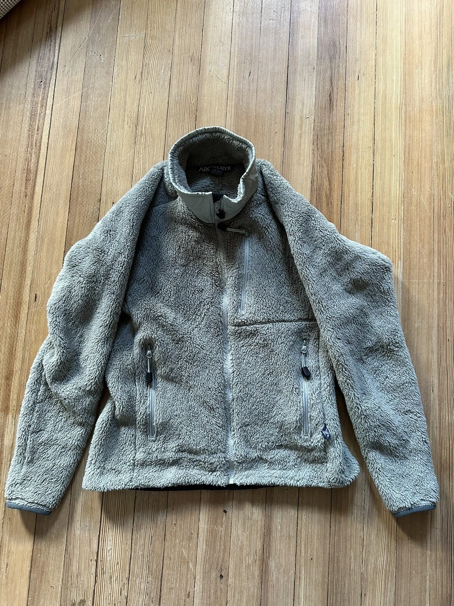 Vintage Arc’teryx DELTA SV Deep Pile Full Zip Fleece Gray Jacket Mens Medium