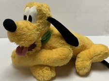 Pluto Disney Parks Original Plush Yellow Dog Authentic 13" Stuffed Animal Soft