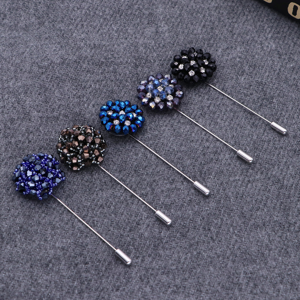 VVCome Sparkle Crystal Bouquet Brooch Pin - Gold Plated Rhinestone Lapel Pin For Suits - View #7