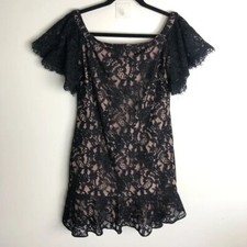 Eliza J Black Lace Off The Shoulder Mini Dress Size 6