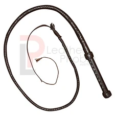 Pure Cowhide Leather Bullwhip 6 Ft Long 12 Plaits Fully Handmade Equestrian Whip