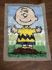 Charlie Brown Peanuts 30  X 20  Completed Latch Hook Rug