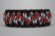 550 Paracord Survival Bracelet King Cobra Black/Afghan Vet "Made in the USA"