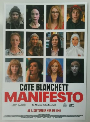 MANIFESTO mit Cate Blanchett, Postkarte zum Film, NEU