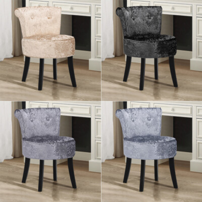 dressing table chair silver Footstool Silver Velvet Dressing Table Chair Elegant Grey Velvet Low Back  Dressing Table Stool With Natural