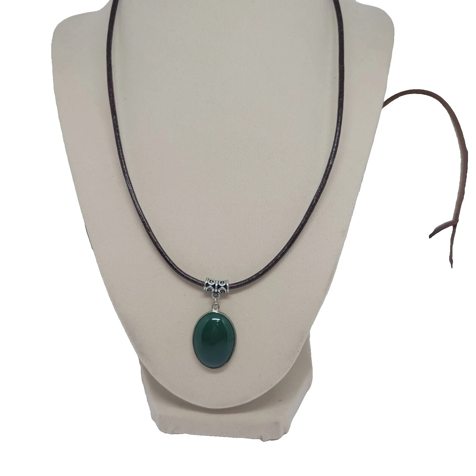 Emerald Leather Fashion Necklaces & Pendants