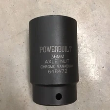 Powerbuilt 1/2-inch Drive 36mm Axle Nut Socket 6 Point Extra Deep   648472