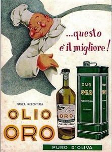 Pubblicitaria OLIO ORO SOC. OLEA SUD NAPOLI Circa 1950 ...