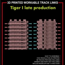 1/35 Rye Field Tiger I Late Prodution 3D Printed Workable Track #2030