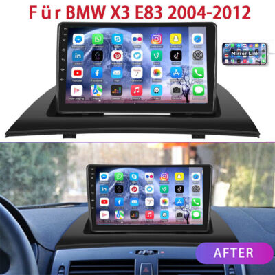 Apple Carplay Für BMW X3 E83 2004-2012 Android 13 GPS Navi Autoradio WIFI 6+64G