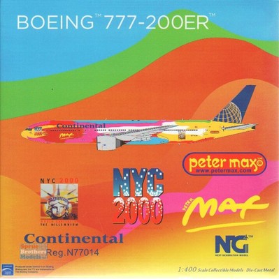 NGM72005 1:400 NG Model Continental B777-200ER Reg #N77014 Peter Max