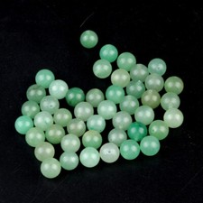 50pcs Natural Green Aventurine Stone Half Drilled Hole Beads 8mm Round Ball DIY