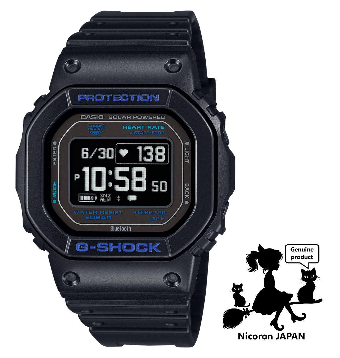 Casio G-Shock G-SQUAD Heart Rate Monitor with Bluetooth DW-H5600  