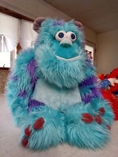 Retired Disney Pixar Just Play Plush 18" Monsters Inc Sully Monster w/Sewn Eyes