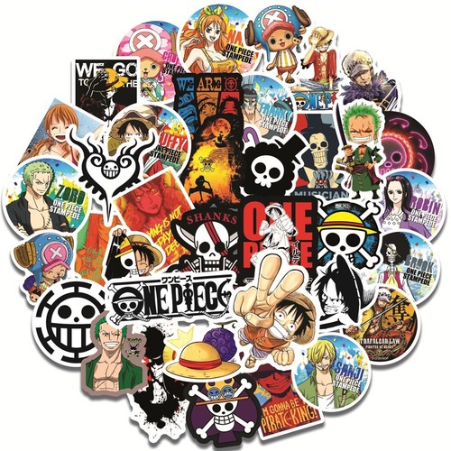 50X One Piece Anime Luffy Nami Zoro Tony Fanart Laptop Skateboard Stickers Decal - Picture 2 of 11