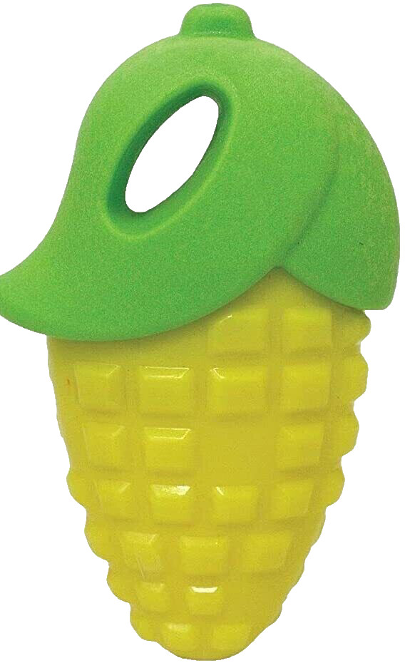 Multipet Harvesters 5" Rubber Dog Toy Harvest Corn Veggie with squeaker NEW