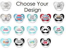 Ulubulu Expressions Pacifier for Baby Boy - Choose Your Design - 0-18 months