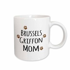 3dRose Brussels Griffon Dog Mom - Doggie by breed - brown muddy paw prints love