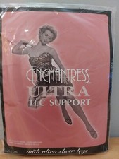 Vintage Pantyhose Enchantress Ultra Sheer Color Black Size Large BDR1