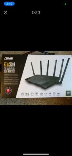 ASUS RT-AC3200 1300 Mbps 4 Port Tri-Band Wireless Router Black 6-Antennas - Picture 2 of 2