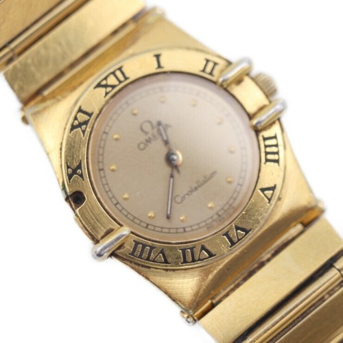 Omega Constellation Mini Watch 5313 Stainless Steel Gold Silver Quartz 22mm - Picture 5 of 10