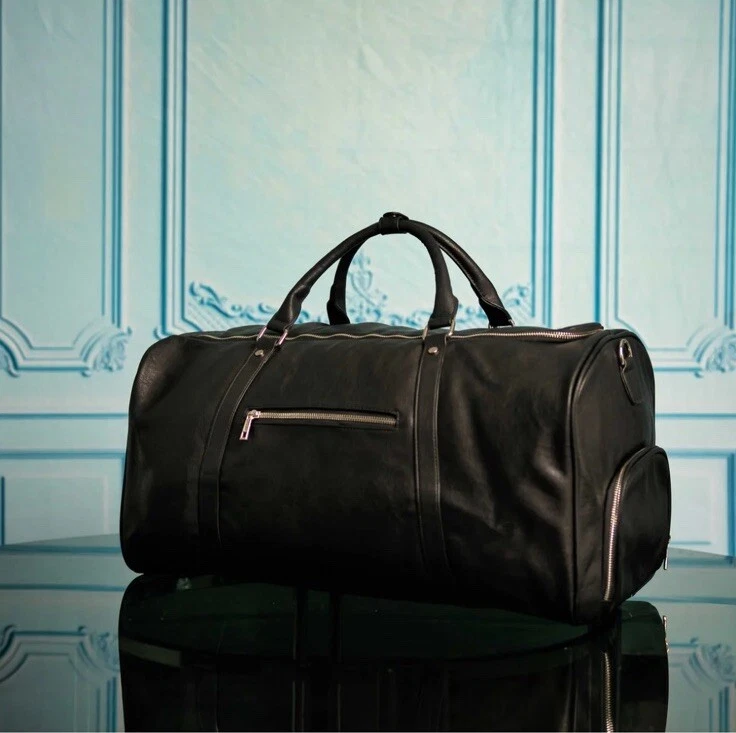 Sole Premise Black Tumbled Leather Duffle Foto 4 de 4