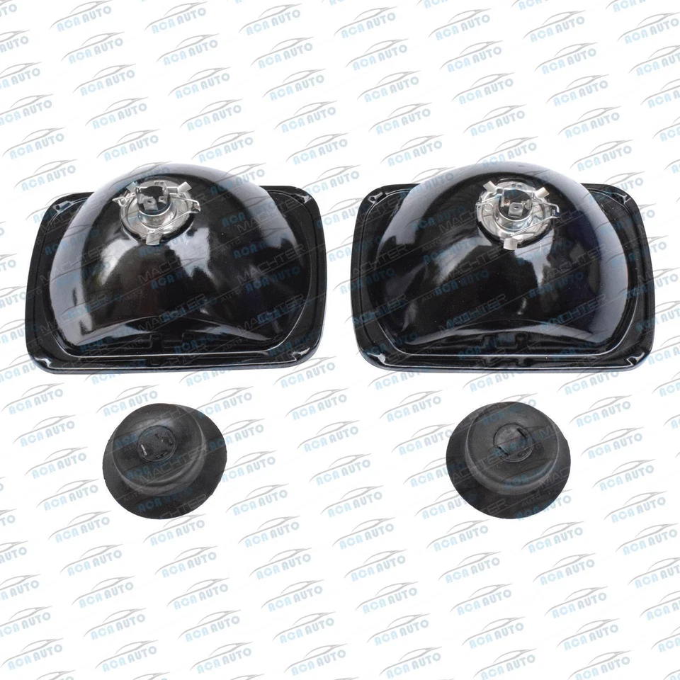 Pair Head Light Lamp With H4 Globe Glass Lens For Toyota Hiace 1982~2004 - image 4 of 4