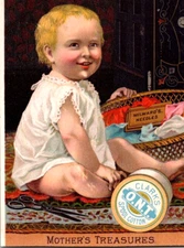 Clark's ONT Thread Baby Milward Needles Mother's Treasures Victorian Trade Card