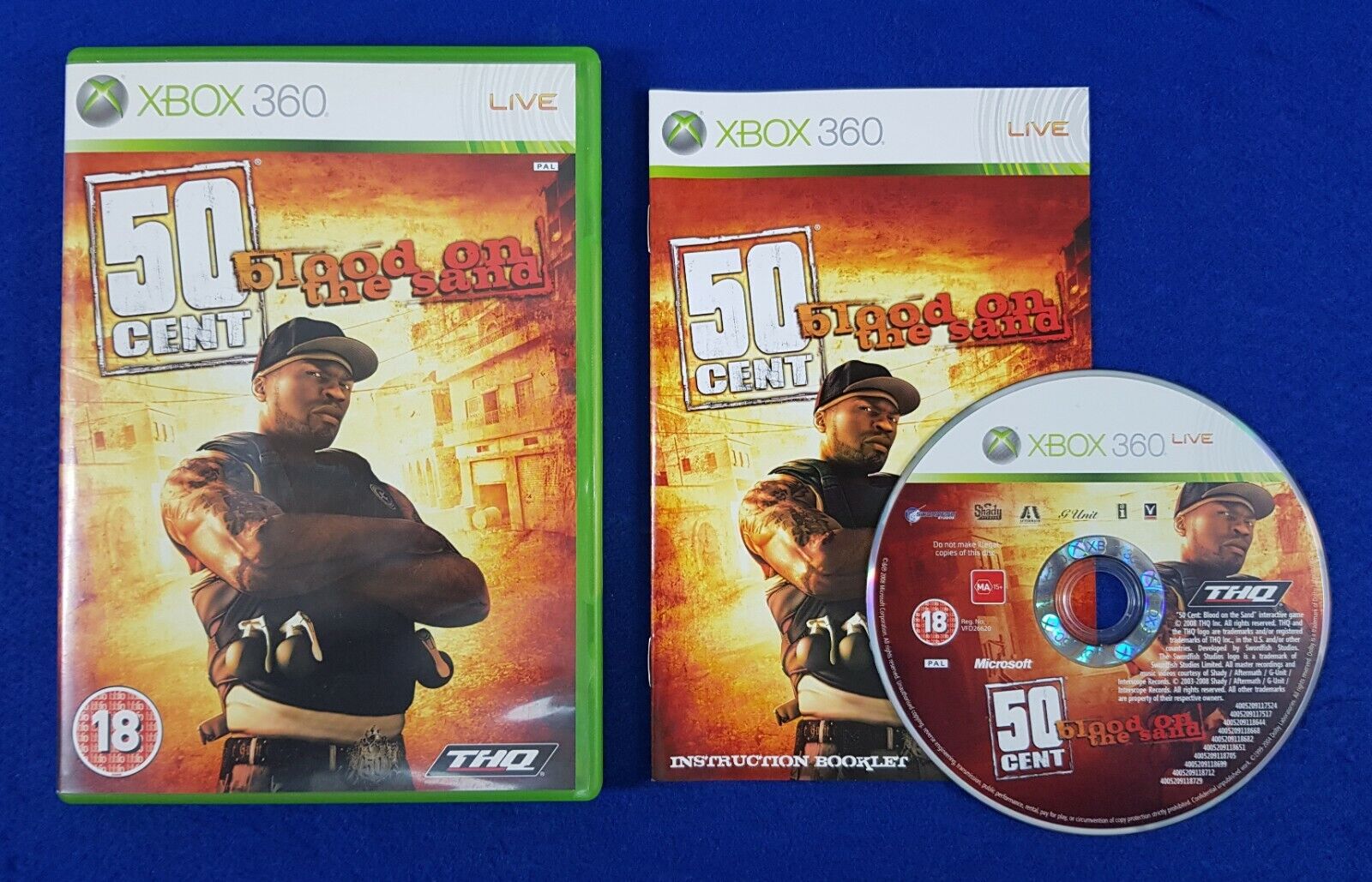 Likeur Concreet Ik heb een contract gemaakt xbox 360 50 CENT BLOOD ON THE SAND (Works On US Consoles) REGION FREE PAL  UK 752919550953 | eBay