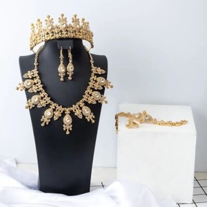 Authentic Turkish Ottoman Hurrem Sultan's Gold Plated Necklace Crown Moroccan Tiara Bridal