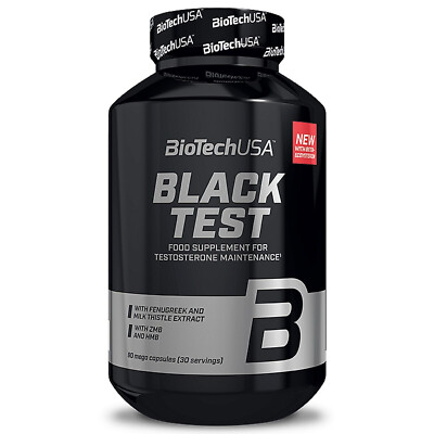 BLACK TEST - 90 Capsules - Testo-Booster Energy Libido Regeneration Muscle mass