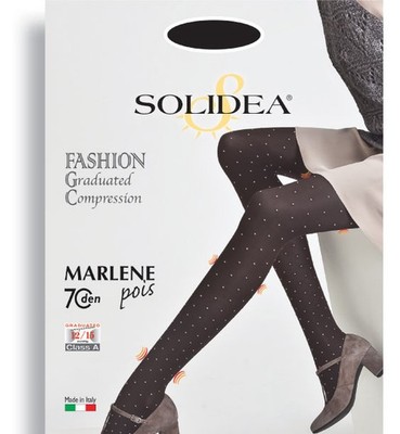 Solidea Marlene Pois 70 Collant Opaco Colore Moka Taglia 4-l