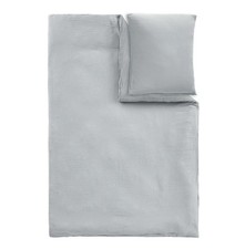 Alavya Home Parure de lit cosy Gris 135x100 cm – 2 pièces mousseline coton bio