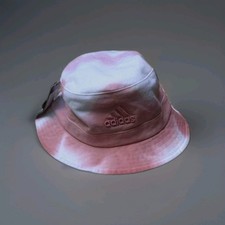 Adidas 3 Stripe Wonder Mauve Pink / Clear Tie Dye Bucket Hat Unisex Adult OSFA