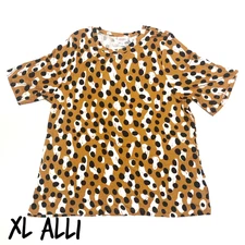 LuLaRoe XL Alli ribbed shirt Burnt orange with black and white