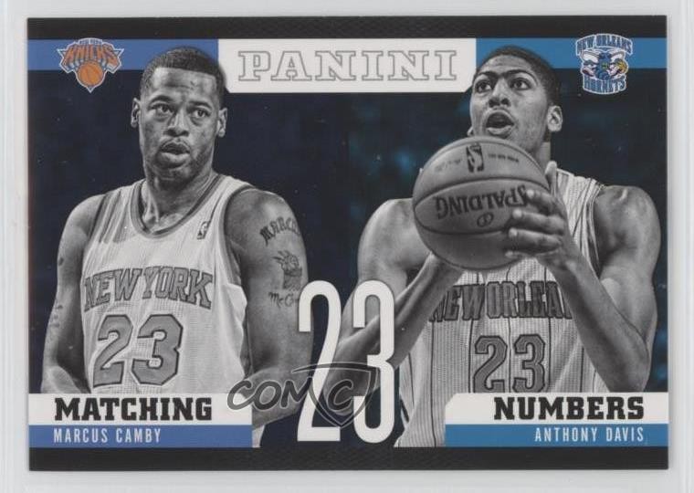 2012-13 Panini Matching Numbers Marcus Camby Anthony Davis #17 Rookie RC 6b4