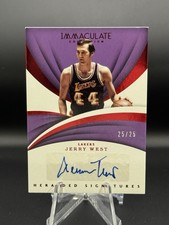 2017-18 Panini Immaculate - Jerry West - Heralded Signatures Red 25/25 Auto HOF