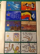 LOT 10 TÉLÉCARTES BELGIQUE – BELGACOM - Disney, Expo, Mémorial, Van Damme