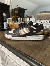 Adidas Forum 84 Men's 10 1/2 Low Dark Brown Cloud White Sneakers Shoes