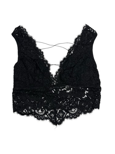Intimately Free People Better Luck Brami Black Lace Longline Bralette