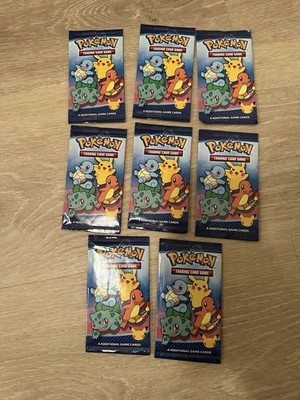 pokemon 25th anniversary mcdonalds booster pack POKEMON CELEBRATIONS 25TH ANNIVERSARY MCDONALDS BOOSTER PACK SEALED 2021  (x8)