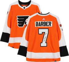 Bill Barber Philadelphia Flyers Signed Orange Adidas Jersey with 
