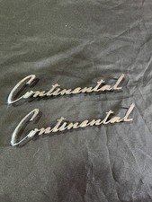 1962 1963 Lincoln Continental Rear Quarter Panel Script Rechromed Set Of 2